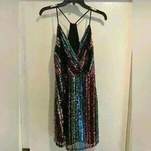 Venus Sequin V-Neck Dress